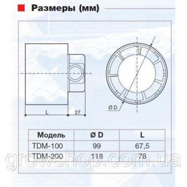 Канальный вентилятор TDM 100