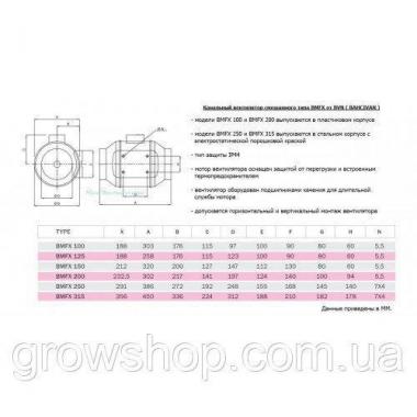 Вентилятор BMFX TT PRO 315 канальный